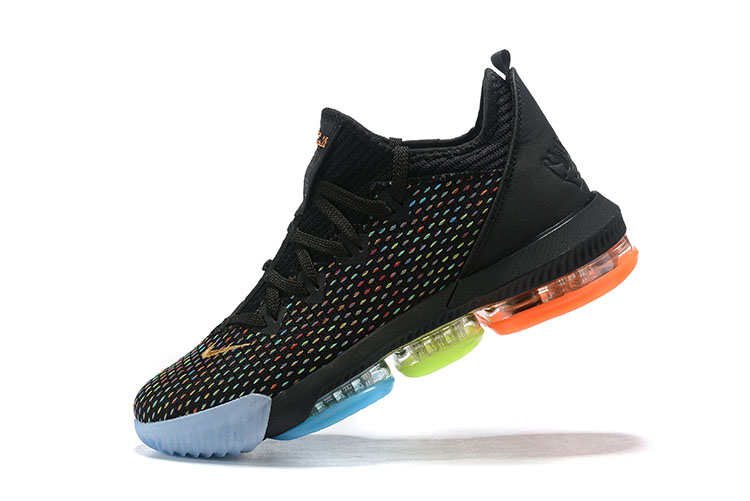 Real Nike LeBron 16 Low Black Rainbow